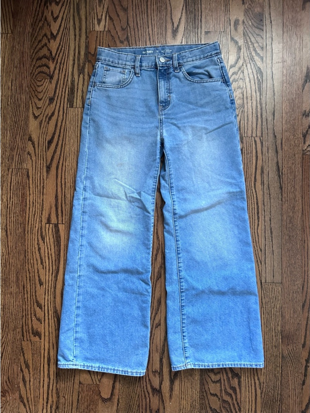 Old Navy Light Blue Wide-Leg Girls Jeans - Size 14